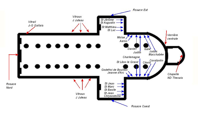 Plan vitraux